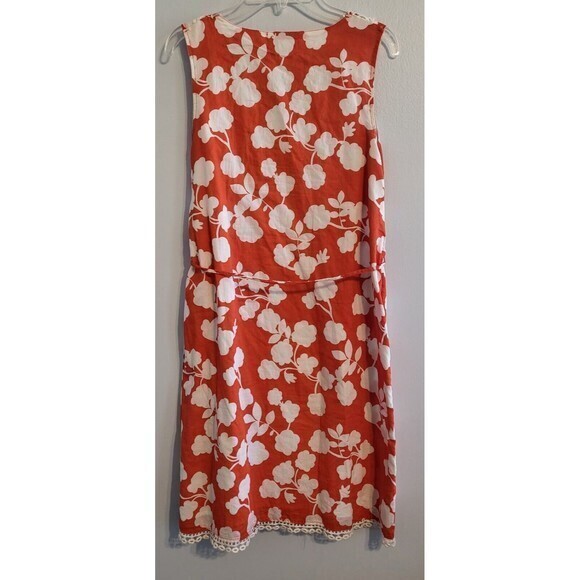 Mudpie Womens Size Small Sleeveless Avery Crochet Neck Shift Dress Belted Floral - Picture 5 of 11